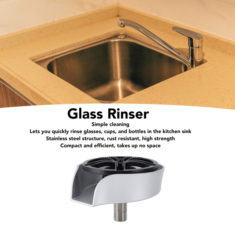 Automatic Glass Rinser Stainless Steel Cup Washer Professional Rust Resistant