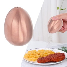 Powdered Sugar Shaker, Stainless Steel, Cocoa Shaker, Sugar Bowls & Shakers, Shaker for Chocolate, Icing Sugar, Sugar, Salt, Cocoa Flour, Coffee, Egg shaped Design (Rose Gold)