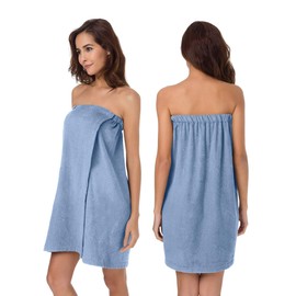 SIORO Women's Bath Towel Wraps Extra Large Towels Dress Shower Wrap Tops with Adjustable Closure