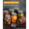 Rainforce 16 oz Mason Jars With Lids Regular Mouth 15