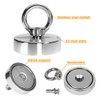 RIHEGIANT Heavy Duty Fishing Round Magnet - 200 Lb Pull