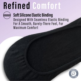 The Essentials Wardrobe 6PK Ladies Invisible Socks - UK 4-8/EU 37-42 - Black