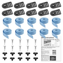 50-inch Pool Solar Cover Reel Straps - Pool Reel Tube & Blanket Fastening Kit Replacement for Feherguard Inground / Aboveground Pool Roller System, Fastener Used to Attach Solar Blanket to Solar Reel