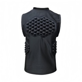 STONEKISS Youth Softball Chest Protective Shirt, Football Rib Protectors for Hockey, Rugby, Lacrosse Black M