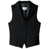 Arbe AS8062-10 Women's Collared Vest Black Formal Cafe Restaurant Waitress