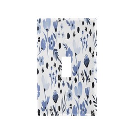 YETTASBIN Watercolor Wildflowers Toggle Light Switch Cover Unbreakable Wall Plate Cover with Screws for Living Room, Bedroom, Office, School, Home Decor-4.53 x 2.76 Inch
