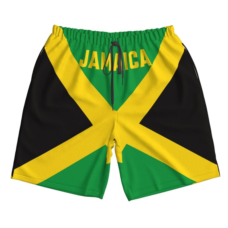 Dsiflylife Mens Swim Trunks Jamaica Flag Mens Board Shorts Quick