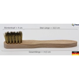 MAAJ® 2x Fine Brass Wire Brush Mini – Made in Germany