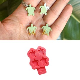 MelbMolds - Mini Silikonform für Meeresschildkröte aus Epoxidharz: Erstellen Sie Schlüsselanhänger, Stecker- und Paar-Ohrringe, Charms, Ringe, Armbänder und DIY-Schmuck