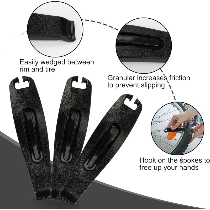 Bike Tire Levers, Bike Bicycle Plastic Grip Tyre Levers Removal