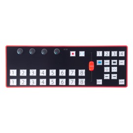 VIKINYEE Video Switcher Controller, 8-Channel Live Streaming Console with T-Bar Fader & Audio Knobs, Programmable MIDI Shortcut Keyboard for vMix, OBS, Streaming