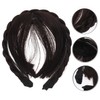 Healvian Headband Wig Bangs Brown Synthetic Wigs Front Hair Extensions