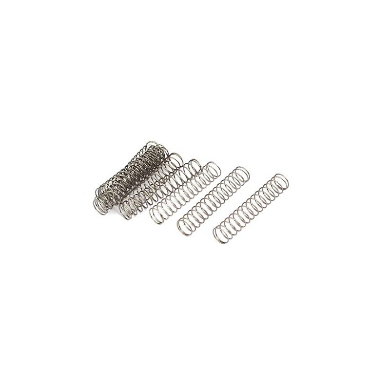 TOP-VIGOR 10Pcs Compression Spring, 10mm OD,0.6mm Wire Size,50mm Free Length