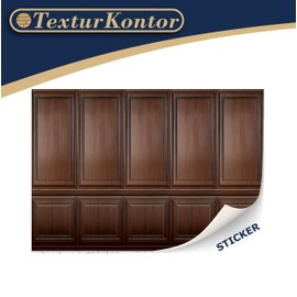 3 Sheets Self-Adhesive Wall Cladding for Dollhouse 1:12 Scale (Wood Paneled Wall (Mahogany))
