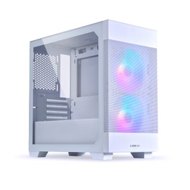 LIAN LI High Airflow Micro ATX White PC Case, RGB Gaming Computer Case, Mesh Front Panel Mid-Tower Chassis w/ 2x140mm ARGB PWM Fans Pre-Installed, Tempered Glass Panel (LANCOOL 205M MESH, Snow White)