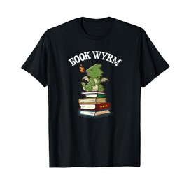 Womens Funny Book Wyrm Cute Kawaii Book Dragon Lover T-Shirt