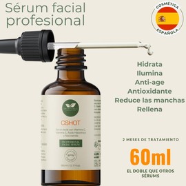 Gesichtsserum mit Vitamin C, E, Hyaluronsäure, Niacinamid und Aloe Vera, 60 ml. - Tiefe Feuchtigkeit, Antioxidans, Anti-Falten, Aufhellung mit natürlichen Inhaltsstoffen by Skintuals Cosmetics