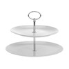 Della Cucina Etagère Porselein, 2-laags, Keramik, Weiß