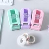 Tape Dispenser, Green Mini Sticky Tape Roll Cutting Tool Refillable