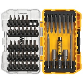 DEWALT Juego de puntas de destornillador con estuche resistente, 45 piezas (DW2166), juego de destornillado gris/plata con estuche resistente