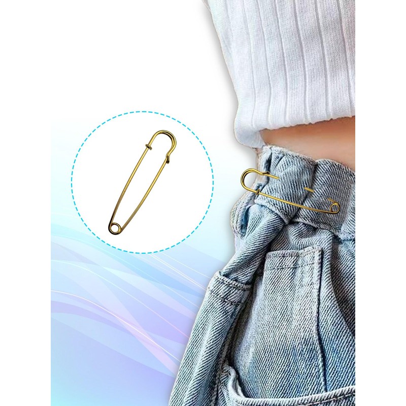 Large Safety Pins,15Pcs 63mm/2.5" Large Safety Pins Heavy Duty Metal