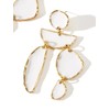 Gold Irregular Hoop Earrings for Women Combination Dangle Drop Earrings