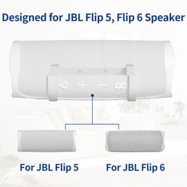 Heavy-Duty Metal Wall Mount for JBL Flip 5, Flip 6 Speaker Wall Mount Portable Space-Saving Speaker Mount for JBL Flip 5/6 Wall Mount Bracket for JBL Flip Speakers, White