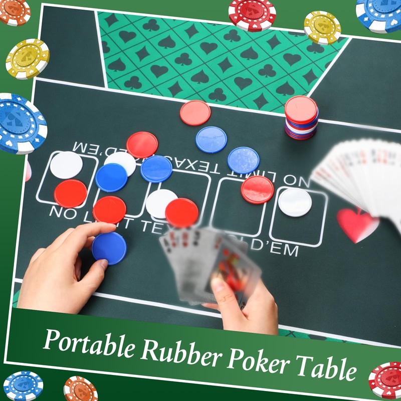 Kinlop Poker Mat 46.5 x 23.5 Inch Poker Table Top
