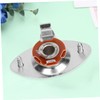 BESPORTBLE Oval Chrome Pickup Jack Plate Socket for Electric Guitar
