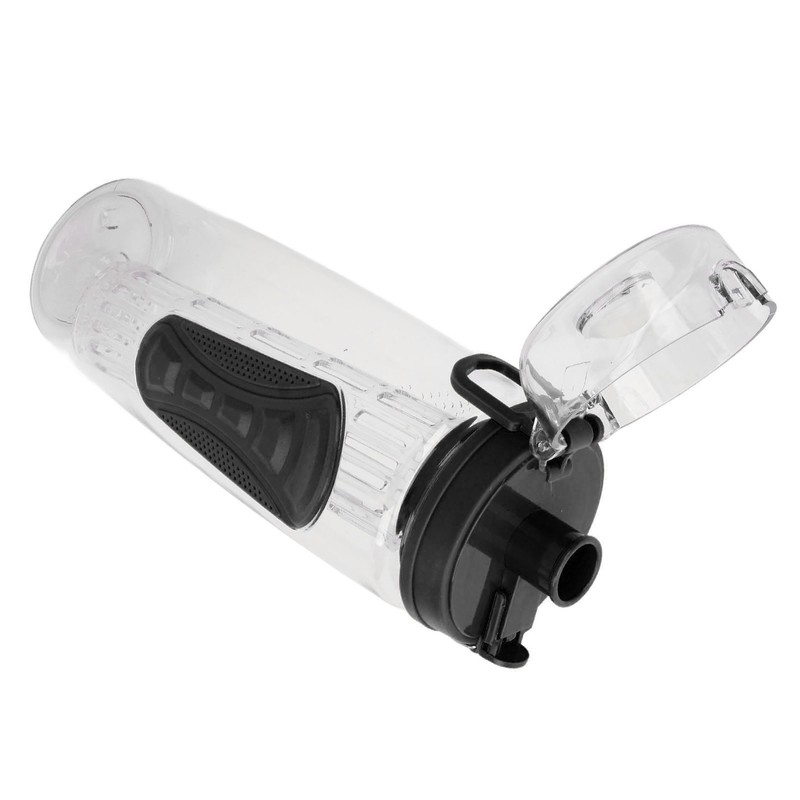 Fruit Infuser Water Bottle Anti Slip Grip Flip Top Lid