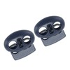 30pcs Metal Cord Lock End Toggle Double Hole Spring Stopper