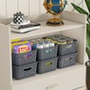 Xyskin Plastic Storage Baskets with Lids, Set of 6 Small