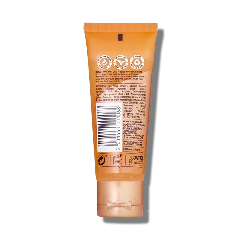 Sanctuary Spa Body Scrub Natural Pumice and Essential Oils, Vegan