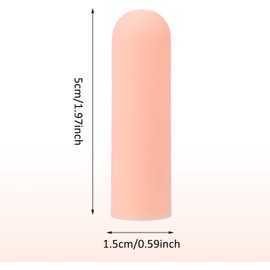 Gel Finger Cots, 10 PCS Gel Finger Protectors Fingers Caps Silicone Fingertips Protection Fingers Protector Support, Fingertip Sleeves Thumb Protection for Hand Eczema, Cracking, Arthritis(Skin color)