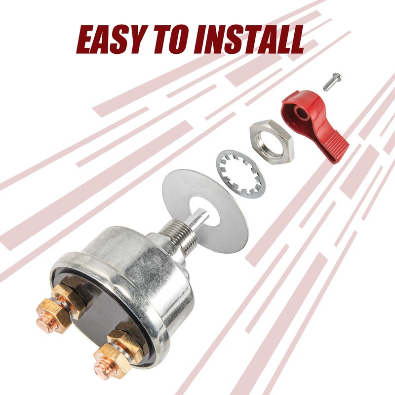 KACOLA High Current Battery Disconnect Switch 300A, 12-24V Master Battery