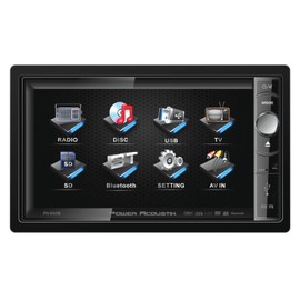 POWER ACOUSTIK PD-650B Double DIN Multimeadia Source with Motorized 6.5-Inch High Definition LCD Touch Screen - Includes BlueTooth