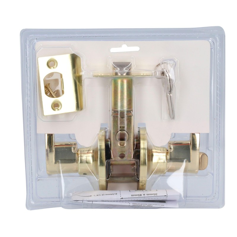Lock 18MA Manija tubular curva función entrada y recámara, latón