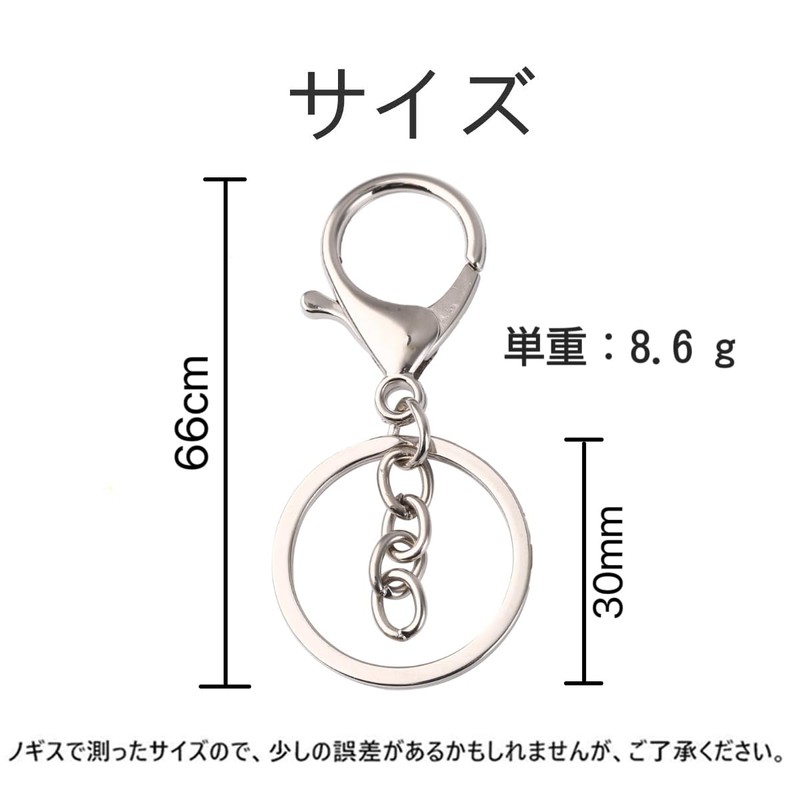 Key Chain Hardware [20 Pieces] One-touch Key Holder with Swivel