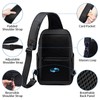 FENRUIEN Mens Crossbody Bag, Water Resistant Sling Backpack for Daily/Travel,