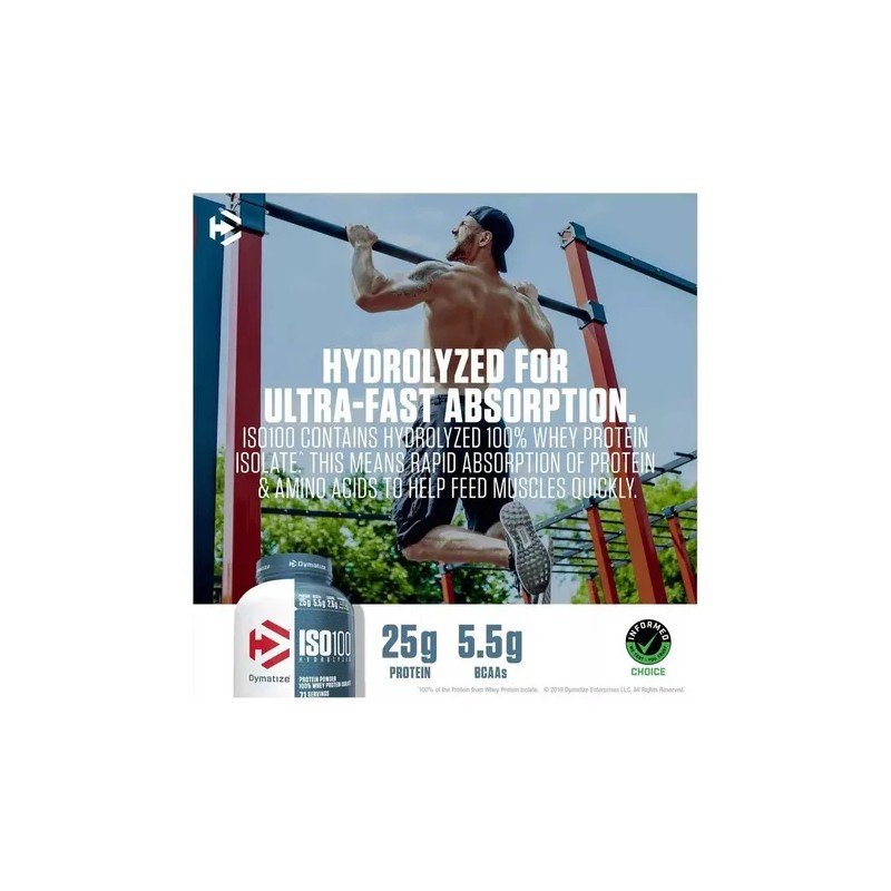 Proteina Iso 100 Dymatize Hidrolizada 3lbs Sabor GOURMET VANILLA