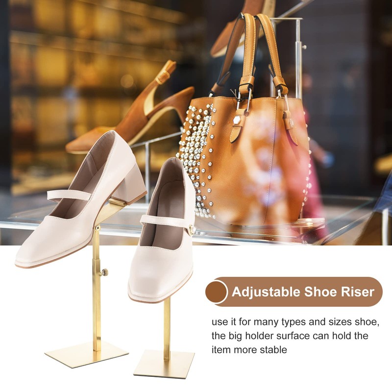 sourcing map Shoe Display Stand 2 Pack Adjustable Height Shoe