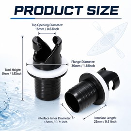 2 Pcs Paddle Board Pump Adapters with Air Valve Connector for Inflatables