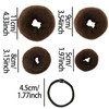 Donut Bread Maker Hair Bun Maker 7 Pieces Brown Ring