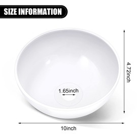 Hortsun Replacement Lamp Shade 4 Pcs White Replacement Plastic Lampshade 2 Pack 1.65" Fitter 10" Diameter Bowl Shape 2 Pack 1.97" Bottom Size Horseshoe Shape for LED Torchiere Floor Lamps Upright