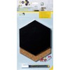 Securit Hexagon Shaped Wall Mounted Cork Board & Chalk Board
