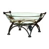 Deco 79 Glass Bowl Metal Stand, 19 by 10-Inch