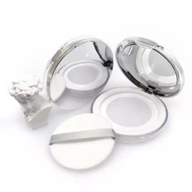Gitabrande 가루파우더케이스 메쉬 망 쿠션 공병 매쉬 파우더 소분 용기 diy 케이스 Powder Case Mesh Cushion Bottle Mesh Powder Partition Container DIY Case [Silver]