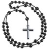 KYEYGWO Hematite Cross Necklace Crystal Stone Pendant for Men and