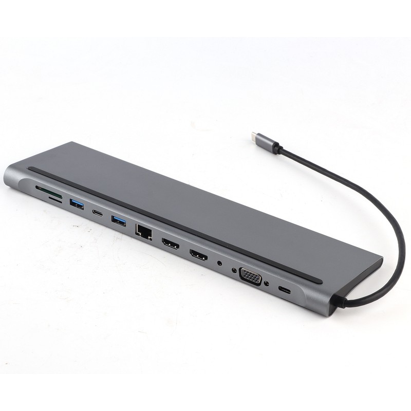 12‑in‑1 Docking Type‑C to Dual HDMI Same Screen Display USB