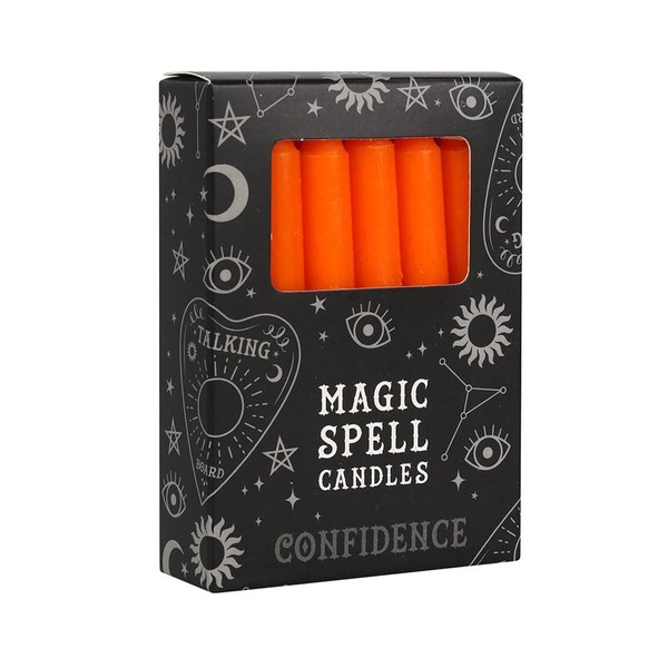 Spirit of Equinox Magic Spell Candles-Confidence-Pack of 12, Orange, 10.3